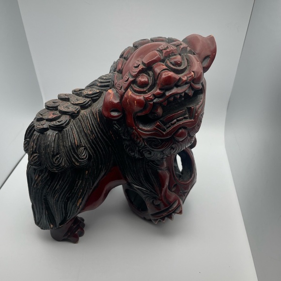 Foo dog wood carved - Picture 1 of 11
